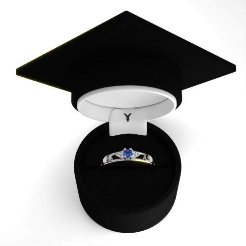 Anel de Formatura em Prata 925 - Neuropsicopedagogia - Redondo
