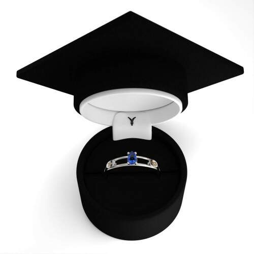 Anel de Formatura em Prata 925 - Gesto Pblica - Gota