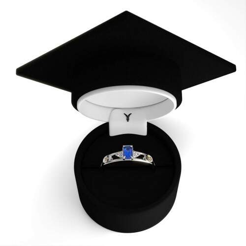Anel de Formatura em Prata 925 - Gesto Pblica - Octogonal