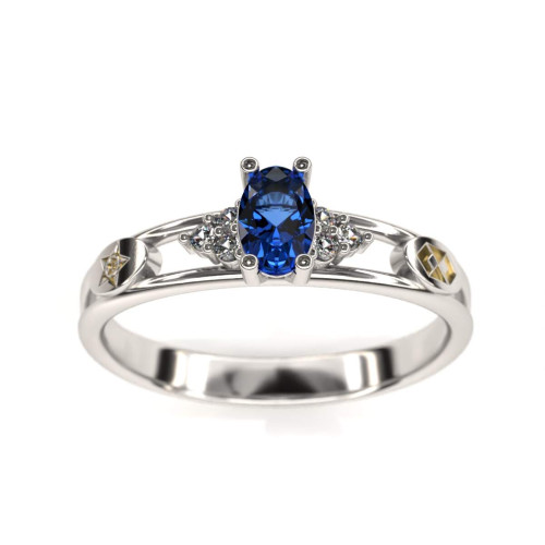 Anel de Formatura em Prata 925 - Gesto Pblica - Oval