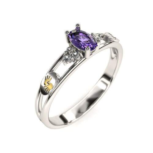 Anel de Formatura em Prata 925 - Libras - Oval