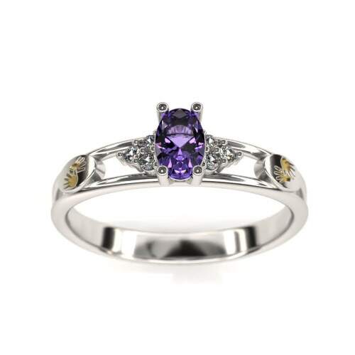 Anel de Formatura em Prata 925 - Libras - Oval