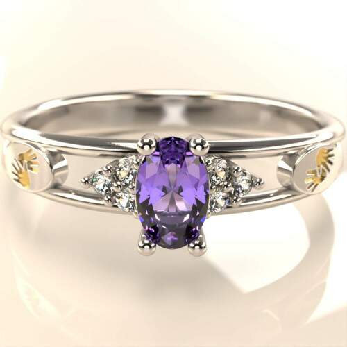 Anel de Formatura em Prata 925 - Libras - Oval