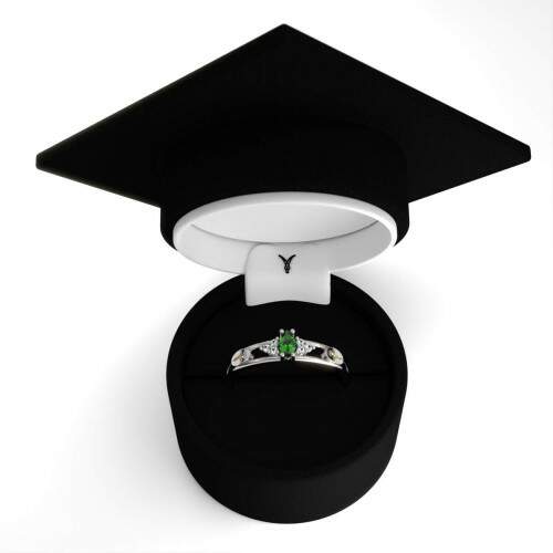 Anel de Formatura em Prata 925 - ptica e Optometria - Navete