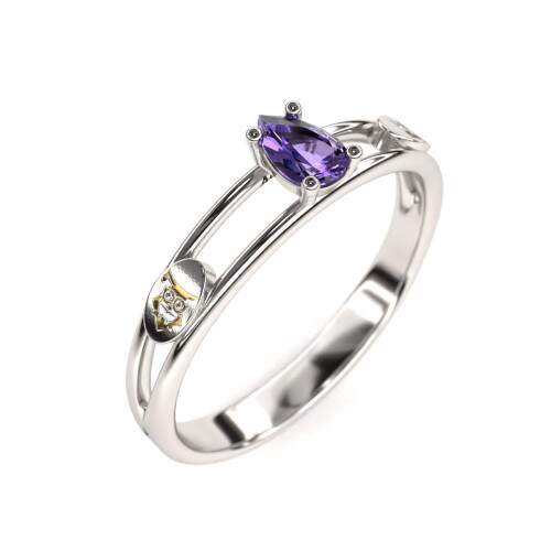 Anel de Formatura em Prata 925 - Magistrio - Gota