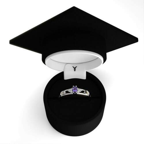 Anel de Formatura em Prata 925 - Magistrio - Navete