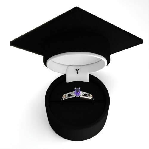 Anel de Formatura em Prata 925 - Hotelaria - Oval