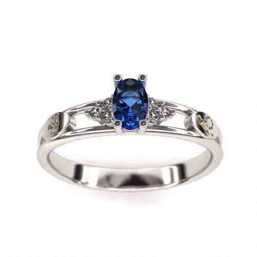 Anel de Formatura em Prata 925 - Design Grfico - Oval