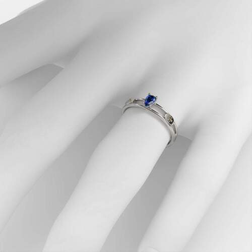Anel de Formatura em Prata 925 - Design Grfico - Gota