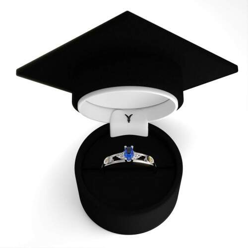 Anel de Formatura em Prata 925 - Antropologia - Oval