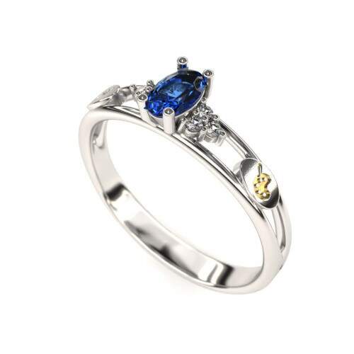 Anel de Formatura em Prata 925 - Artes Plsticas - Oval