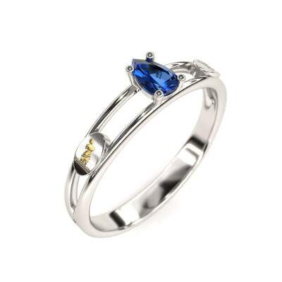 Anel de Formatura em Prata 925 - Artes Plsticas - Gota