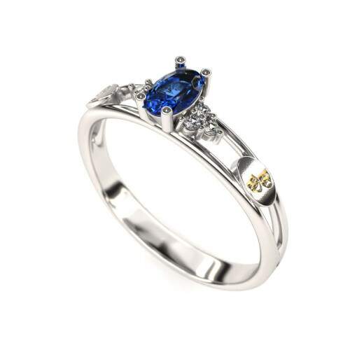 Anel de Formatura em Prata 925 - Artes Cnicas - Oval