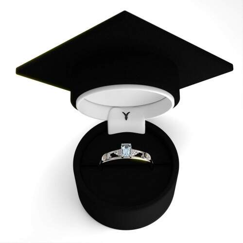 Anel de Formatura em Prata 925 - Cincias e Tecnologia do Mar - Octogonal