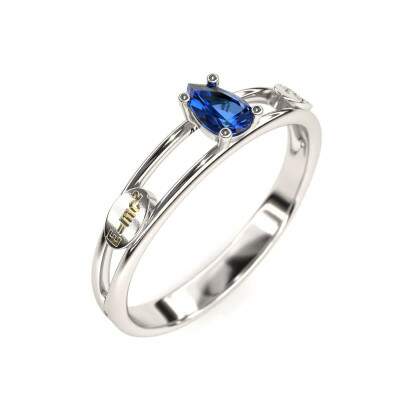 Anel de Formatura em Prata 925 - Fsica - Gota