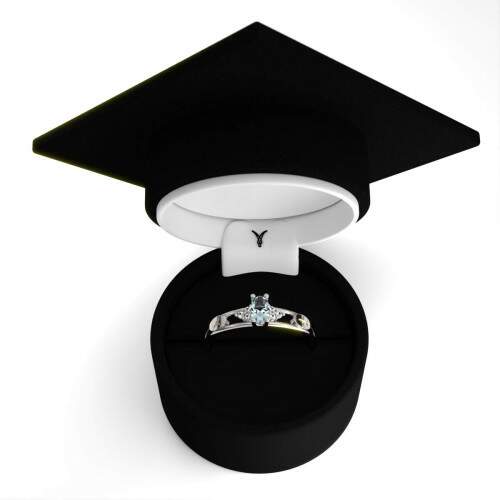 Anel de Formatura em Prata 925 - Cincias Aeronuticas - Oval