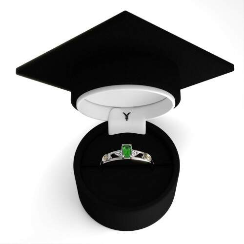 Anel de Formatura em Prata 925 - Engenharia Bioqumica - Octogonal
