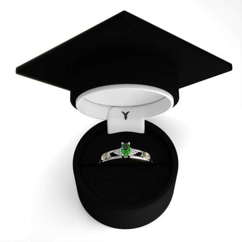 Anel de Formatura em Prata 925 - Engenharia Bioqumica - Oval