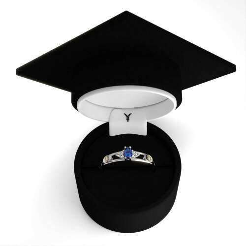 Anel de Formatura em Prata 925 - Engenharia - Navete