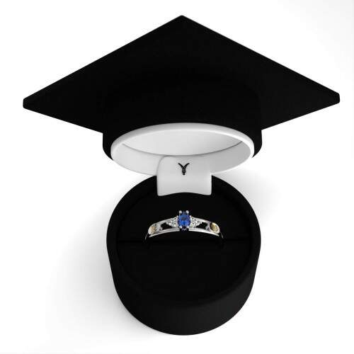 Anel de Formatura em Prata 925 - Defesa Ciberntica - Navete