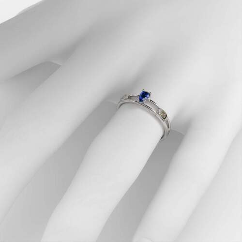 Anel de Formatura em Prata 925 - Engenharia Florestal - Gota