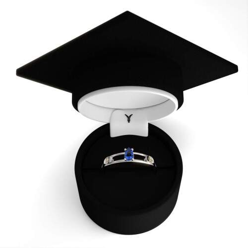 Anel de Formatura em Prata 925 - Engenharia Qumica - Gota
