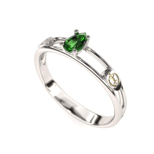 Anel de Formatura em Prata 925 - Acupuntura - Gota