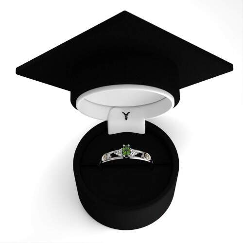 Anel de Formatura em Prata 925 - Cincias Agrrias - Navete