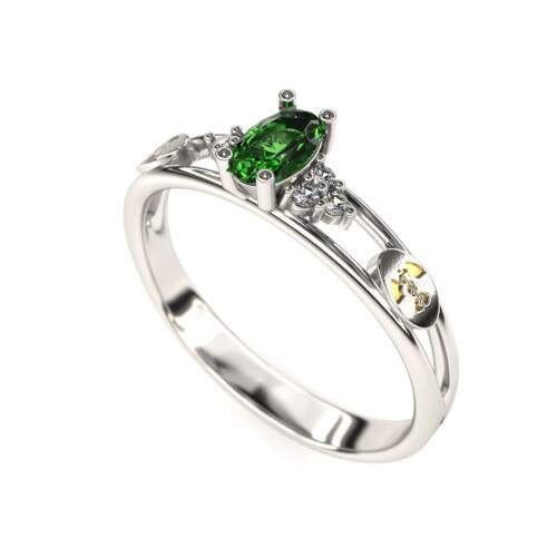 Anel de Formatura em Prata 925 - Fsica Mdica - Oval