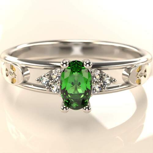 Anel de Formatura em Prata 925 - Fsica Mdica - Oval