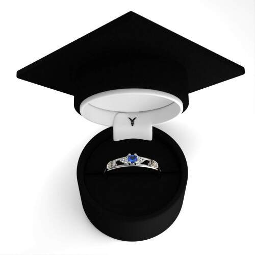 Anel de Formatura em Prata 925 - Fonoaudiologia - Redondo