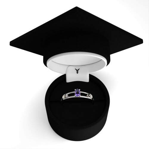 Anel de Formatura em Prata 925 - Cincias Sociais - Gota