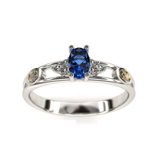 Anel de Formatura em Prata 925 - Comrcio Exterior - Oval