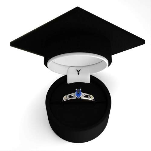 Anel de Formatura em Prata 925 - Comunicao e Multimeios - Oval
