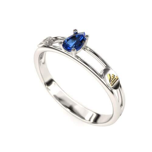 Anel de Formatura em Prata 925 - Design de Interiores - Gota
