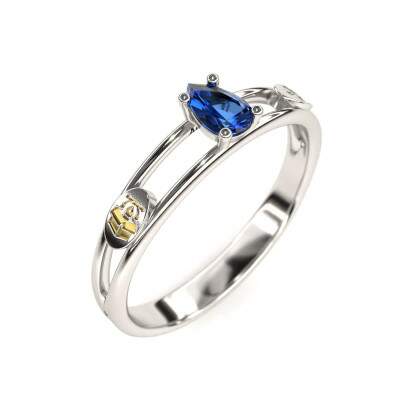 Anel de Formatura em Prata 925 - Design de Produto - Gota