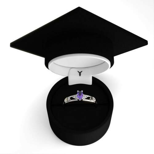 Anel de Formatura em Prata 925 - Educao Especial - Oval