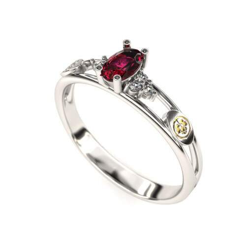 Anel de Formatura em Prata 925 - Enologia - Oval