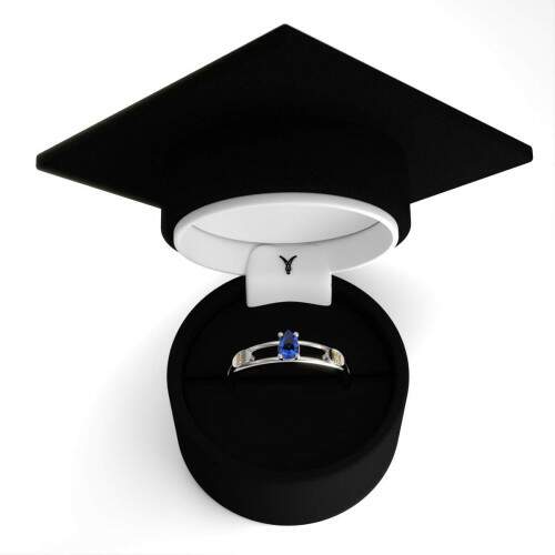 Anel de Formatura em Prata 925 - Design de Animao - Gota