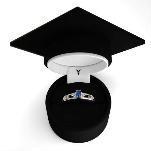 Anel de Formatura em Prata 925 - Design de Animao - Navete