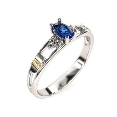 Anel de Formatura em Prata 925 - Design de Animao - Oval