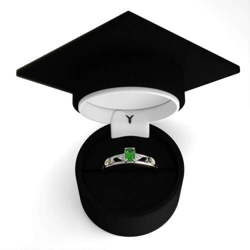 Anel de Formatura em Prata 925 - Barbearia - Octogonal