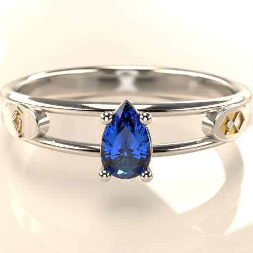 Anel de Formatura em Prata 925 - Gesto Comercial - Gota
