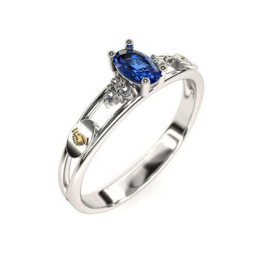 Anel de Formatura em Prata 925 - Gesto Comercial - Oval
