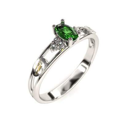 Anel de Formatura em Prata 925 - Cabeleireira - Oval