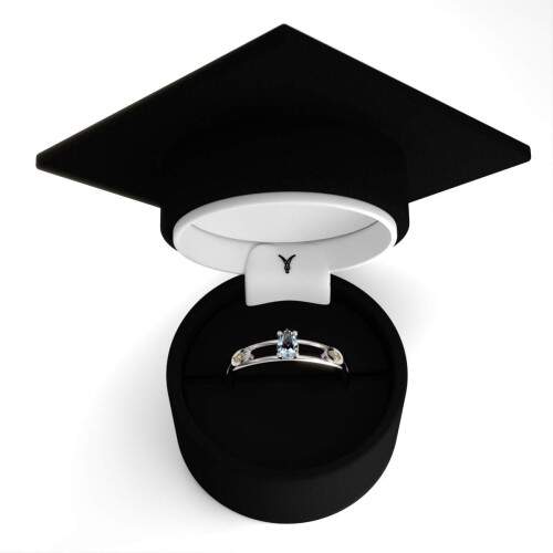 Anel de Formatura em Prata 925 - Comissrio de Bordo - Gota
