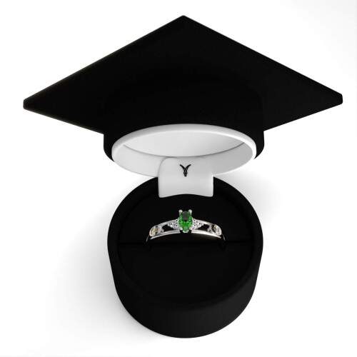 Anel de Formatura em Prata 925 - Cuidador de Idosos - Oval
