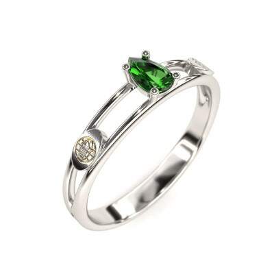 Anel de Formatura em Prata 925 - Educao Crist - Gota