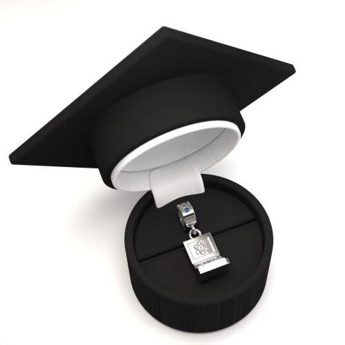 Berloque de Formatura em Prata 925 - Cincia da Computao
