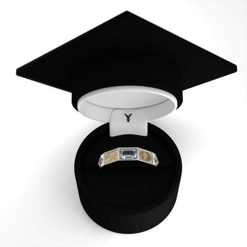 Anel de Formatura em Prata 925 - Comissrio de Bordo - Vega